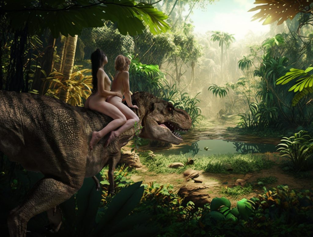 Jenn and Crystal Dinosaur Jungle