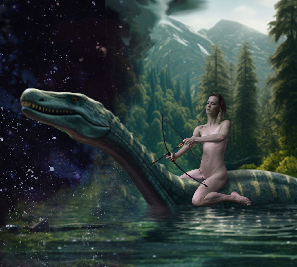 Violet Huntress on Plesiosaur Dimensional Veils